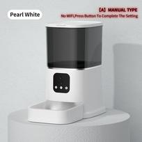 Automatinis naminių gyvūnėlių tiektuvas Smart Timing Controller Cat Dog Bowl maisto dozatorius 【A】MANUAL TYPE balta