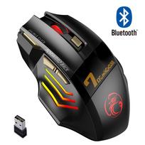 Įkraunama belaidė pelė „Bluetooth“ žaidimų pelė Kompiuteris Ergonomiška „Mause“ su apšvietimu Rgb tyli pelė nešiojamam kompiuteriui Bluetooth mouse