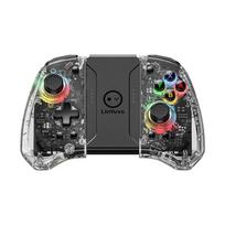 KS41 Joypad valdiklis, belaidis žaidimų pultelis Wake Up 6 ašių giroskopo valdiklis metalinis vairasvirtės funkcija, suderinama su Nintendo jungikliu skaidri