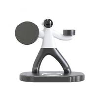 3 viename 15 W greito įkrovimo belaidis įkroviklis Magnetinis belaidžio įkrovimo pagrindas, skirtas iPhone 8/XR/XSMAX/11/12/13 serijos AirPods iWatch telefono laikikliui juoda