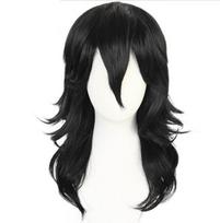 Anime My Boku no Hero Academia Shouta Aizawa ilgas banguotas juodas karščiui atsparus Cosplay kostiumo perukas One Size juoda