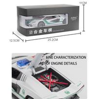 1/24 skalės „Lambo Countach LPI800-4 Diecast“ automobilio modelio žaislas, ištraukiama žaislinė transporto priemonė su garsu ir šviesa vaikams, mažiems berniukams, mergaitėms, dovanų kolekcija 1/24-21x9.6x6cm balta