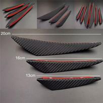 6 vnt anglies dviračio automobilio priekinis buferis lūpų skirstytuvas difuzorius Spoileris Fin Canards universalus sparnas 1set 6pc gray