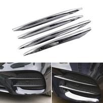 4vnt anglies pluošto stiliaus automobilio priekinių rūko žibintų grotelių grotelių dangtelio apdaila, skirta Mercedes Benz W213 E klasė 2016 2017 m. sidabras