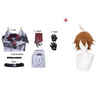 Anime Tartaglia Cosplay Kostiumas Childe Genshin Cosplay Perukas Pilnas Rinkinys Drabužiai Auskaras Kalėdinės Šventės Kostiumas L-(Suit+Wig)