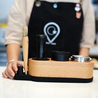 Kavos tamper, Portafilter stovas, nešiojama espreso stotis platintojui