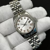 Madingas automatinis laikrodis moterims NH05 mechanizmas 26 mm korpusas Safyro stiklas Švarus ciferblatas su deimantais Atsparus vandeniui Proginiai laikrodžiai bronza