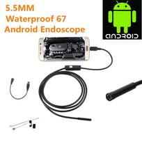 7,0/5,5 MM IP67 vandeniui atspari endoskopinė kamera 6 LED reguliuojama USB Android lanksčios tikrinimo borescope kameros, skirtos telefono kompiuteriui 5.5 mm-1m