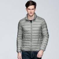 New Autumn Winter Man 90% Duck Down Jacket Ultra Light Thin S-3XL Spring Jackets Men Stand Collar Outerwear Coat XXXL gray