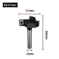 1Pc 8 12 12.7mm CNC Surfacing Router Bit Insert-Style Spoilboard Face End Milling Cutter Type Planer Slotting Bit for Wood Tool