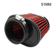 51/55/60 mm Universalus motociklo oro filtras Motorinis automobilis Motociklo oro įsiurbimas Modifikuoti priedai Auto grybų galvutė red 1