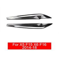 2 vnt. Automobilio priekinių žibintų antakių dangtelio apdaila, anglies pluošto lipdukai, apdaila, automobilių priedai, skirti BMW X5 M50d F15 X6 F16 2pcs-X5 F15 X6 F16