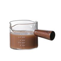 70/75/150 ml Praktiškas kavos matavimo puodelis Daugiafunkcis medinis rankenos tikslus matavimas B gray