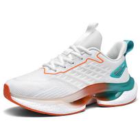 Spring and Autumn Men's Single Shoes New Trend Casual Sports Shoes Lightweight Soft Sole Breathable Running Shoes 44 black