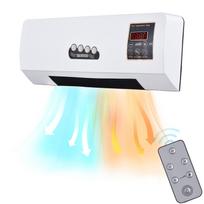 Šildytuvo ir ventiliatoriaus kombinuotas 1800 W 2 viename laiko nustatymo funkcija, dvigubo naudojimo sieninis elektrinis ventiliatorius ir erdvės šildytuvas su nuotolinio valdymo pultu UK balta