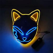 Fox-Mask Lapė švytinti kaukė Malloween Cosplay Helovinas Veidas Cosplay Demonas-Cosplay geltona