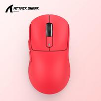 X3 PixArt PAW3395 Bluetooth pelė 2.4G trijų režimų jungtis, 26000dpi, 650IPS, 49g lengva makro žaidimų pelė raudona