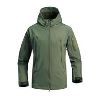 Neperšlampama lauko striukė „SoftShell“ striukė medžioklei vėjo striukė slidinėjimo paltai žygiams nuo lietaus kempingo žvejybai taktiniai drabužiai vyrams ir moterims didelio dydžio L armijos žalia spalva
