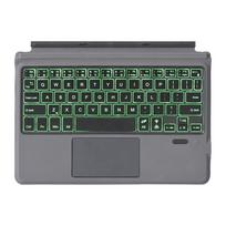 Klaviatūra 7 spalvų apšvietimas be foninio apšvietimo, nešiojama ir ergonomiškai suderinama su Microsoft Surface juoda
