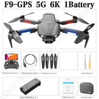 F9 GPS Drone 4K Profesionalus dvigubos kameros sulankstomas RC keturkopteris Dron 6K 5G WIFI bešepetėlis variklio nuotolinio valdymo sraigtasparnio žaislas