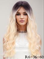 Miss Wig Ilgi mišrūs rudi blondiniai banguoti perukai kirpčiukams Moteriški Natūralūs sintetiniai banguoti perukai karščiui atsparaus pluošto perukai kasdieniam Cosplay 60cm