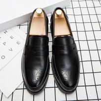 Prabangios prekės ženklo Penny Loafers Vyriški laisvalaikio batai Slip on Odiniai suknelės batai Big Brogue Carving Loafer Vairavimo vakarėlis 41 juoda
