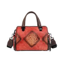 Vintažinės reljefinės rankinės Moteriškos mados Natūralios odos Krepšiai ant pečių Verslo Prabangus Dizainas Crossbody Bag GZW 28*14*19cm raudona