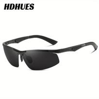 HdHues Vyriški Moteriški poliarizuoto lydinio stačiakampio rėmo akiniai nuo saulės vairuojantys akiniai nuo saulės Aušeliai Oculos masculino juoda