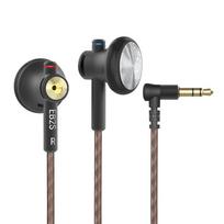 NiceHCK EB2S plokščios ausinės HIFI laidu valdomas mikrofonas Laidiniai CNC metaliniai ausų kištukai 3.5mm without MIC juoda