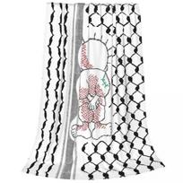 Palestinietiškas Tatreez flanelinis pledas Palestina Kufija Keffiyeh raštas Kūrybingi užmetami pledai namams, viešbučiui, sofai 125*100cm 75x100cm 30x40inch