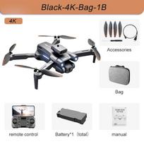 Naujas S1S Mini Drone 4K/6K Profesionalus HD dvigubas fotoaparatas, leidžiantis išvengti kliūčių iš oro WIFI FPV optinio srauto be šepetėlių sulankstomas keturkopteris Dual4K-Bag-1B juoda