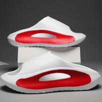 HOHO FAIR Unisex šlepetės vasarinės šlepetės storos platformos vonios kambariui neslystančios šlepetės Moteriškos basutės moteriškos mados minkštas padas EVA vidinės šlepetės 36-37 balta