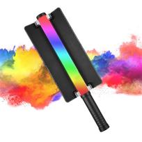 50 W RGB rankinė fotografijos lempa Nešiojama LED lemputė su LED ekranu CRI daugiau nei 95Ra 2800K-6800K US Plug juoda