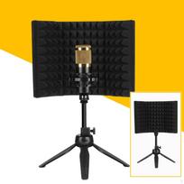 Sulankstomas kompaktiškas mikrofono izoliavimas su trikojo stovu, „Studio Mic“ garsą sugeriančiu putų atšvaitu With stand