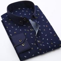 Men's Spring and Fall Casual Shirt Business Men's Shirt XXXXXL red