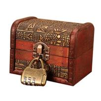 Vintažinis graviruotas papuošalų laikymo dėžutės lobių laikiklis organizatoriaus dėklas su užraktu Combination Lock