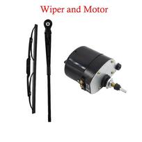 12V universalus priekinio stiklo valytuvo variklis su rankena ir peiliuku, skirtas žvejybiniam laivui karavanui 01287358 7731000001 0390506510 Automobilių priedai Wiper and Motor
