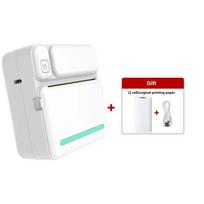C19 MINI Print nešiojamas terminis spausdintuvas nuotraukų kišeninis terminis etikečių spausdintuvas 58 mm spausdinimas belaidis Bluetooth  Android IOS Blue