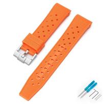 Skystas silikoninis dirželis, skirtas Blancpain x Swatch, lenktas galas, nerūdijančio plieno sagtis, 22 mm vyriška, kvėpuojanti anga, pakeisti laikrodžio apyrankę 22mm