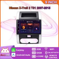 Android Carplay, skirtas Nissan X-trail 2 T31 2007-2015 Automobilių radijas Multimedijos vaizdo grotuvas GPS navigacija WIFI 4+64GB 2+32GB