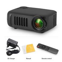 MINI projektorius Namų kino teatras Nešiojami 3D LED vaizdo projektoriai Žaidimų lazerinis pluoštas 4K 1080P per HD prievadą Smart TV BOX EU Plug juoda