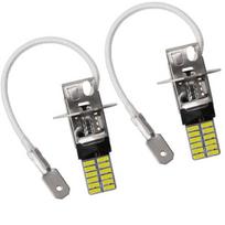 2 dalių H3 24 LED lemputė Super Bright H1 4014smd automobilio rūko žibintai vairavimo dienos lemputė automobilių lemputės nuolatinės srovės 12v 6500k automobilio H3 balta šviesa