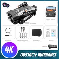 Naujas Z908max pažangus kliūčių išvengimo dronas ESC HD plataus kampo dvigubos kameros Wifi Fpv keturkoperio optinio srauto Rc malūnsparnio žaislas 1B juoda
