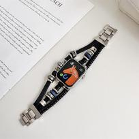 Metal Strap For Apple Watch Series 9 8 7 6 SE Ultra Women Jewelry Bracelet Chain IWatch 49mm 45mm 41mm 40mm 38 44mm Peal Wrist 38mm 40mm 41mm juoda