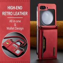 for samsung z flip 5 Anti-Shock Leather Wallet Coque Case for Samsung Galaxy Z Flip 5 Flip5 Zflip5 Card Slot Protective Bag Capa for Samsung Z Flip 5