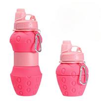 Naujas braškių vaisių sulankstomas vandens butelis silikoninis ananasų vandens puodelis Creative lauko ištraukiamas sportinis virdulys 700ml1PCS
