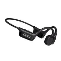 VAOLRO Bone Conduction belaidės ausinės skaitmeninis ekranas IPX8 vandeniui atsparus triukšmo slopinimas HiFi žemųjų dažnių garsiakalbis su HD mikrofonu visiems išmaniesiems telefonams juoda