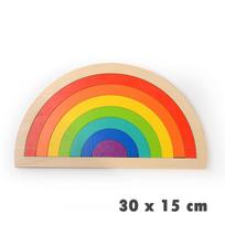 Vaivorykštės dėlionė Vaikams Mediniai žaislai 3D dėlionė Montessori Edukacinis Geometrinis Tangramas Kūrybiškumas Vaizduotė Mandala Blokeliai Žaislas