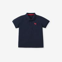 Medvilninis marškinėlis-polo vaikams vasarinis medvilninis berniukų apatinis marškinėlis trumpomis rankovėmis mergaičių marškinėlis 90cm black