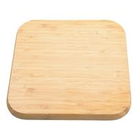 Virtuvės kvadratinis bambukinis padėklas, indų padėklas, ilgalaikis patvarumas 20x20x1.5cm